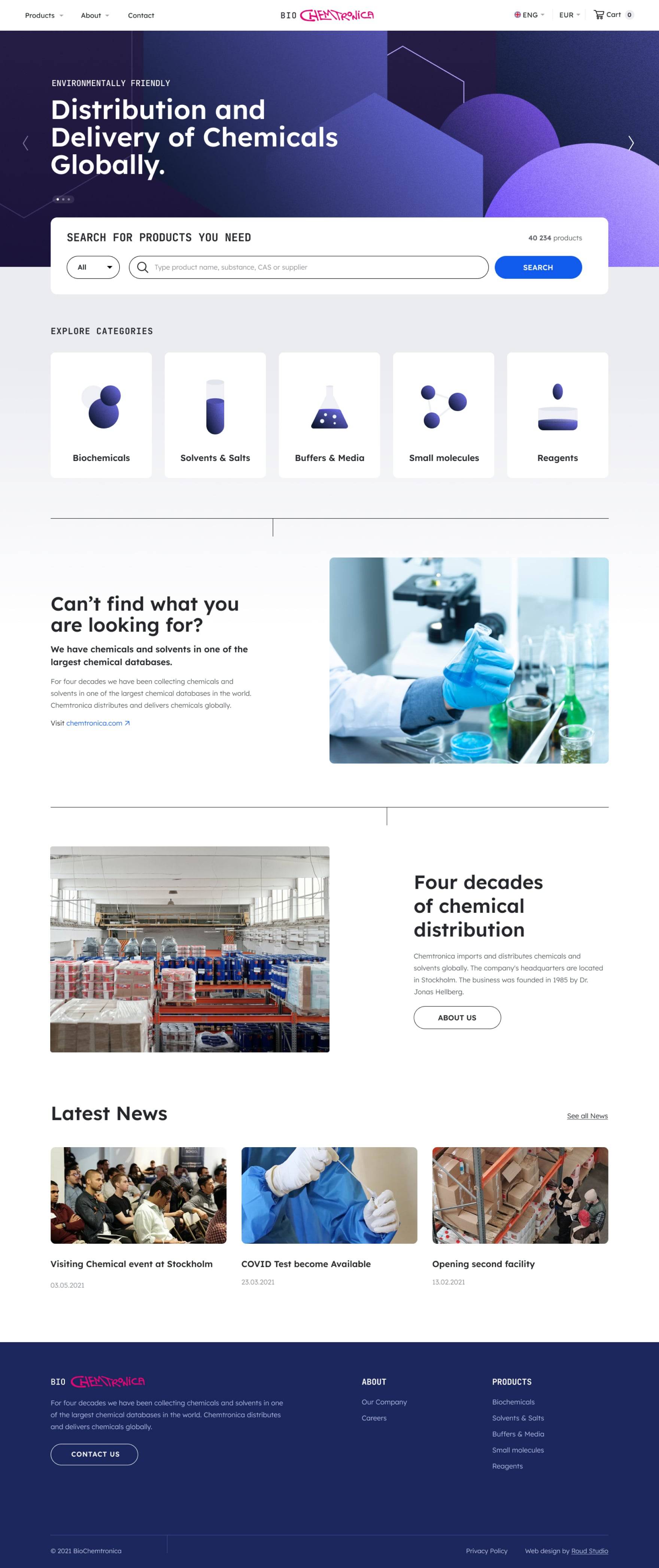 biochemtronica website design